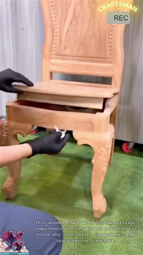 Smart Wooden Chair With Hidden Storage #video #viral
