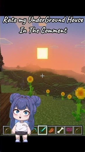 RATE MY UNDERGROUND HOUSE IN THE COMMENT | MINECRAFT #shorts