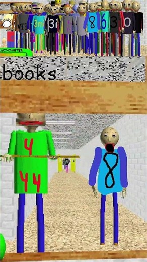 70 Baldi in School (Mod) // NUMBERSLOP CRAZINESS [Baldi's Basics] Hiding from 70 Baldi #shorts