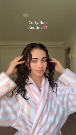 Curly haire routine 🎀//@hanaeNice