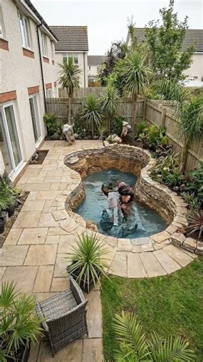 Backyard Turned Into a Tropical Resort Oasis 🌴