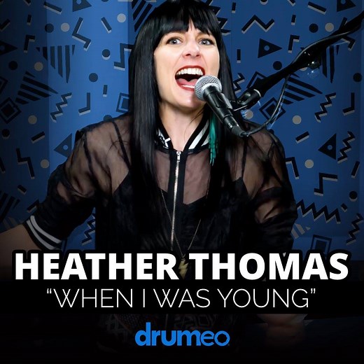 The singing drummer -- a rare and remarkable species. Heather Thomas fearlessly tackles one of music’s greatest coordination challenges in her original song “When I Was Young.” Listen to the The Heather Thomas Band's album “Open Up” on Spotify or Apple Music. | Drumeo