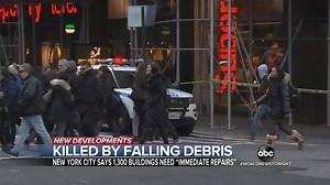 9K views · 278 reactions | KILLED BY FALLING DEBRIS: The death of a prominent architect killed by falling debris from a 17-story building in New York City is raising questions not only about that building, but several others as well. Eva Pilgrim has the story. https://abcn.ws/2Q3jweY | ABC World News Tonight with David Muir | Facebook