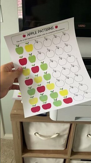 Apple Fun for Kids: Part 2 | Dot Marker Patterns Fun! 🍎✨ Easy Fine Motor Patterns Practice