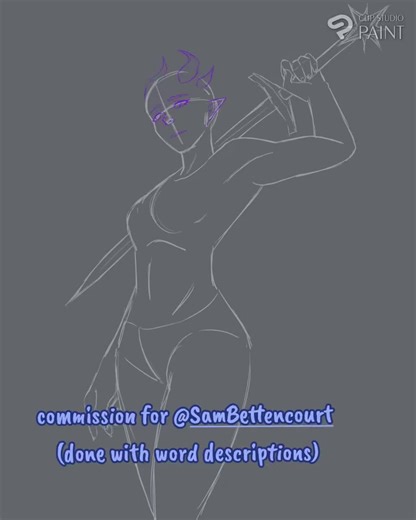 a $35 commission for @Sam Bettencourt. This was drawn based on a word description with a photo reference for the armor style and horns, and of course I was sure to send the sketch to ensure it matched the vision before finishing or taking the full payment. I love this character design, and the excuse to draw more half dragon OCs 💛 #speedpaintdigital #digitalartist #artcommissions #commissionsopen #ocartist