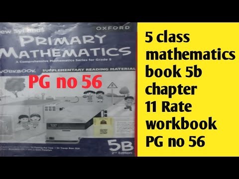 5 class mathematics workbook 5b chapter 11 Rate PG no 56
