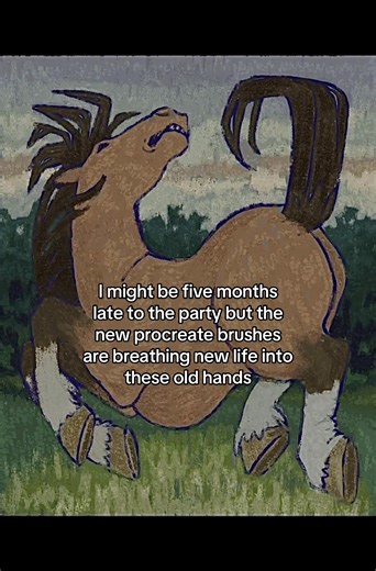 addicted to drawing weird horses #digitalart #procreate #horse #illustration