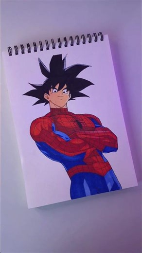 ✨️ Goku + Spiderman ✨️ Combine Together || DrawWithObito || #goku #spiderman