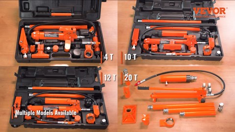 VEVOR 4 Ton Porta Power Kit Hydraulic Jack Air Pump Lift Ram Tool Auto Body Frame Repair Power Kits