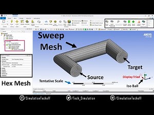 Sweep Method in Ansys Workbench | Lesson 29 | 3D Hex Meshing | Ansys Tutorial Tamil