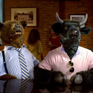 121K views · 755 reactions | Meet Bear & Bull. Two friends who bond over news, darts, and Fidelity technology. | Fidelity Investments | Facebook