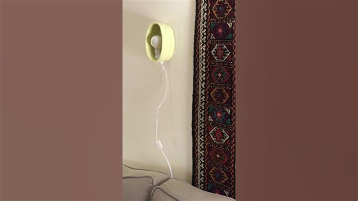 Yellow Ceramic Wall Light – Handmade Hanging Lamp, Home Decor
