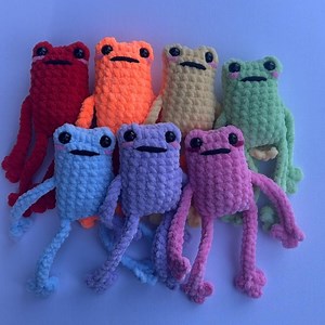 Handmade Crochet Leggy Frog Plush Toy - Etsy