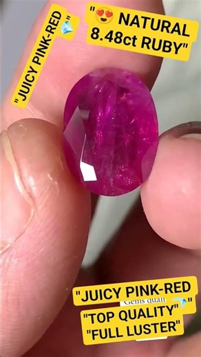 "Rare 8.48ct Juicy Pink Red Ruby 🔥 Natural Afghanistan Origin | Full Luster Beauty"