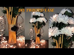 DIY Twisted Paper Flower Vase | Easy Tutorial | Handmade Flower Vase