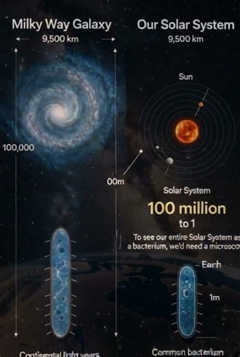 Solar System = BACTERIA on Galaxy Map?! 🦠🌌 #space #mindblowing