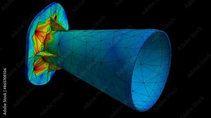 Mechanic simulation engineering - Stress and breakpoint analysis of cyclone under force and moment conditions Stock Video