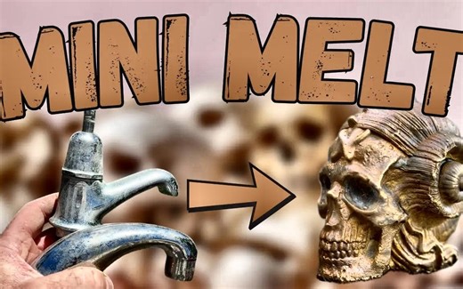 [bigstackd casting] 废丝锥中的黄铜之美 - bigstackd mini melt - 金属熔化