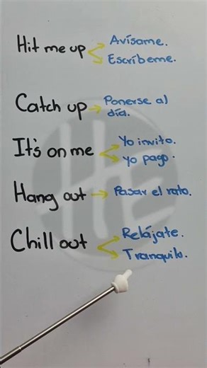 ¿Qué significan expresiones informales como hang out, chill out y it’s on me?