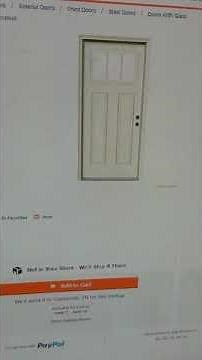 EXTERIOR DOOR- JELD-WEN 36 X 80 3 LITE CRAFTSMAN PRIMED FIBERGLASS PREHUNG FRONT DOOR