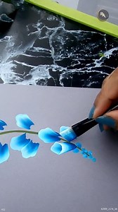25K views · 435 reactions | How To Create The Perfect Blue Flowers #floralart #flowers #painting #art | Colors N Shades-The magical Rendering | Facebook