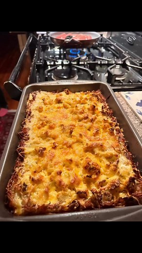 2.4K views · 81 reactions | My wife’s creation in the kitchen. Hash browns as the crust, filled with onion and cauliflower. Pretty healthy and delicious. | Rick Dancer | Facebook
