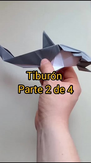 Aprende a hacer papiroflexia de un tiburóncito | Tutorial en Español parte 2