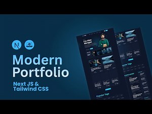 💻 Build Responsive Developer Portfolio with Theme Toggle | Next.js & Tailwind CSS