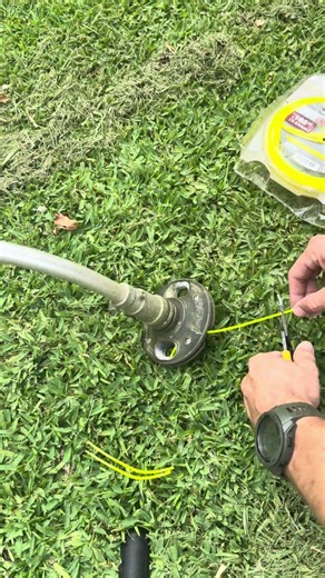 How to change weed eater string #diy #edger #lawn #lawncare #weedeater #asmr
