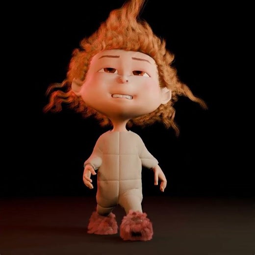 Kid - 3D Character Animation #shorts #blender #3danimation