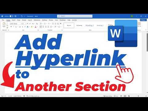 How to Add Hyperlink in Word to Another Section