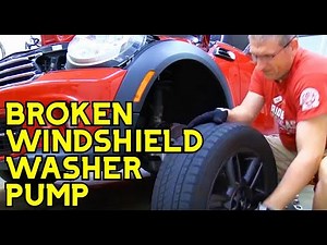 How to replace the windshield washer pump in the Mini Cooper?