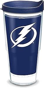 Tervis Made in USA Double Walled NHL® Tampa Bay Lightning® Insulated Tumbler Cup Keeps Drinks Cold & Hot, 24oz, Shootout