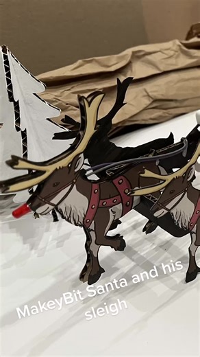 I made this project using the MakeyBit, which expands the functionality of the Micro:bit, plus you can dress it up! Santa needs driving lessons though. For how to build go to: https://youtu.be/sSfTRZrcuic @Make Magazine #makeybit #microbit #makersgonnamake #steam #santa #sleigh