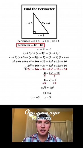 Calculating Perimeter of a Right Triangle | Math Tutorial