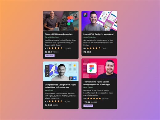 Course card design - EmviUI