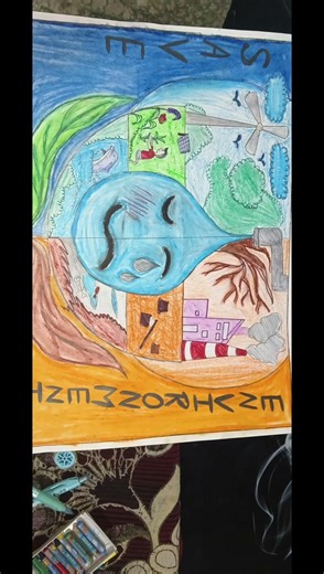 school project complete ✅ drawing 😄😅