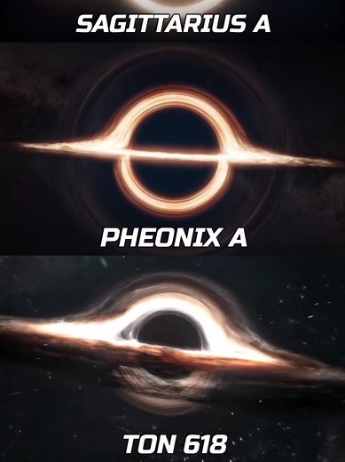 TON 618 vs Phoenix A vs Sagittarius A 💀⚔️ #Space #Astronomy #Universe #BlackHole
