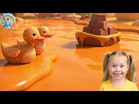 Cinq Canetons Volent vers la Lune | Comptine Magique et Chanson Pour Enfants