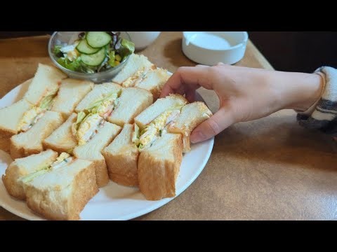 【珈琲館 春日野道店】玉子・ローストチキンのハウスサンドでランチ 神戸（阪急・阪神春日野道駅）