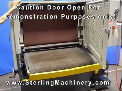 How To Use a Timesaver Wide Belt Sander W/ Options & Operation www.SterlingMachinery.com