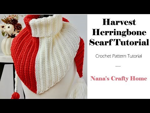 Harvest Herringbone Color Block Scarf Crochet Tutorial