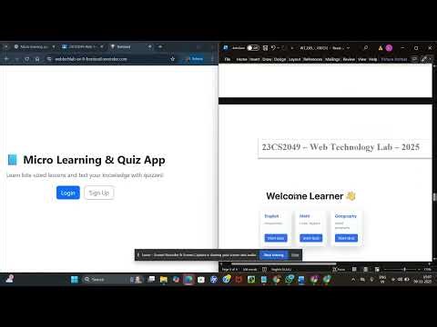 Microlearning and Quiz Lab An Interactive Learning Platform 🚀