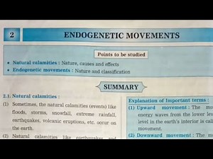 Class 9th Geography Chapter 2. Endogenetic Movements Navneet Digest Solutions (MH Board)