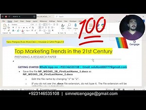 New Perspectives Word 365 | Module 2: SAM Project B #TopMarketingTrends #wordmodule2