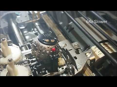 IBM Selectric Golf Ball in slow motion