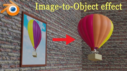 How to make image to object effect in Blender #oe266