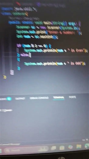 program of java to see the number is even or odd