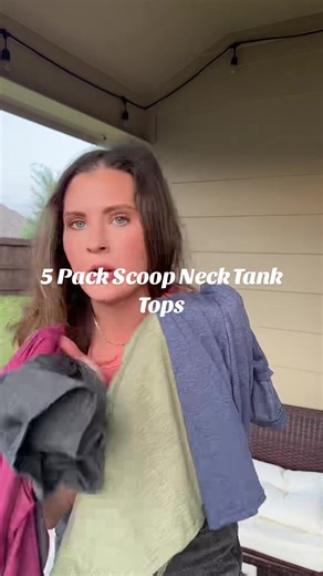 This five pack of solid round neck tank tops will be your go-to tanks for this summer! Super breathable lightweight doesn’t show the bra strap, perfect armpit scoop, and perfect length! #tanktop #tiktokshopfashion #topsforsummer #tanktops #tanktopoutfit #casualoutfits #casualtop #casualtanktop #tiktokshopcreatorpicks #tiktokshopsummerturnup