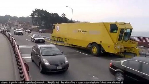 Golden Gate Bridge Road Zipper in Action at The Tail End | Civil Engineering World